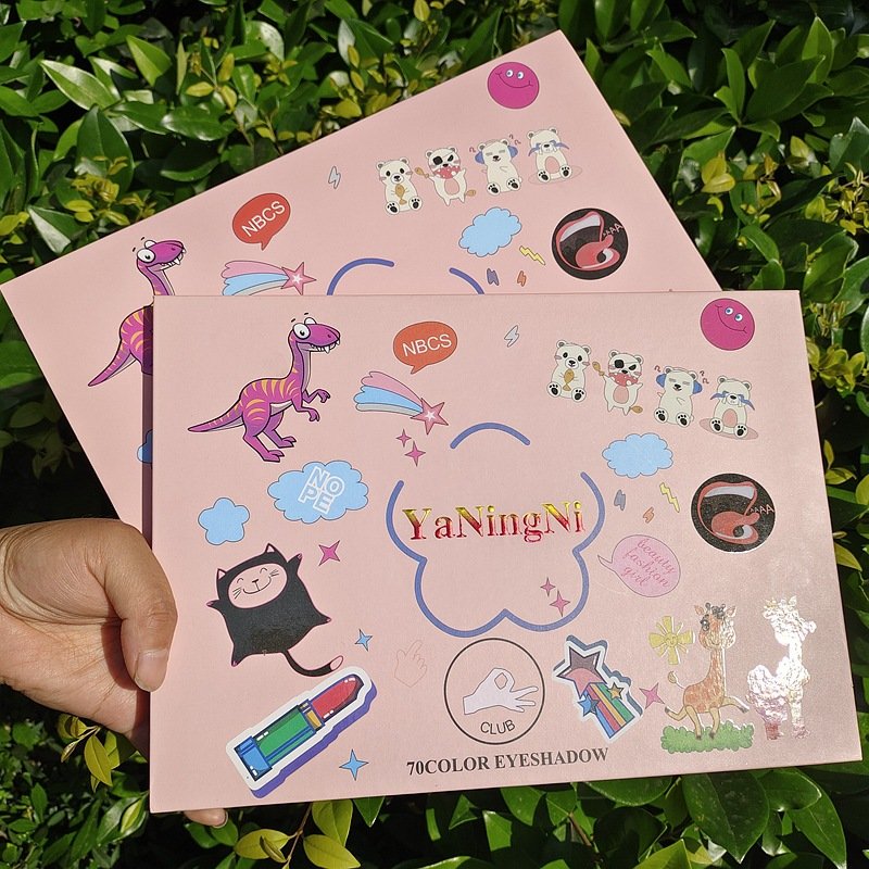 70 colors high quality private label eyeshadow palette book blush powder highlighter pallette plate makeup pallete
