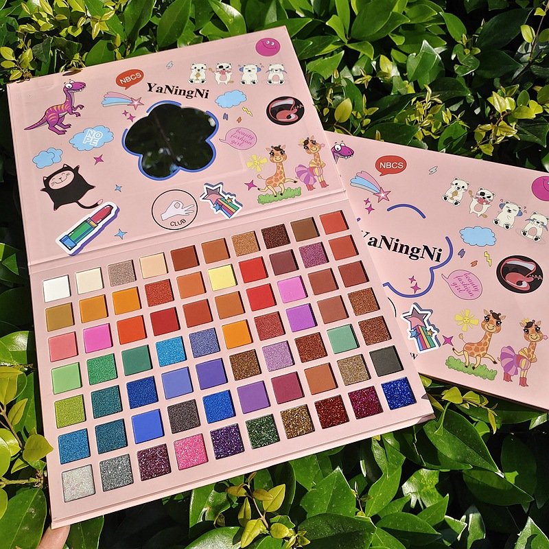 70 colors high quality private label eyeshadow palette book blush powder highlighter pallette plate makeup pallete