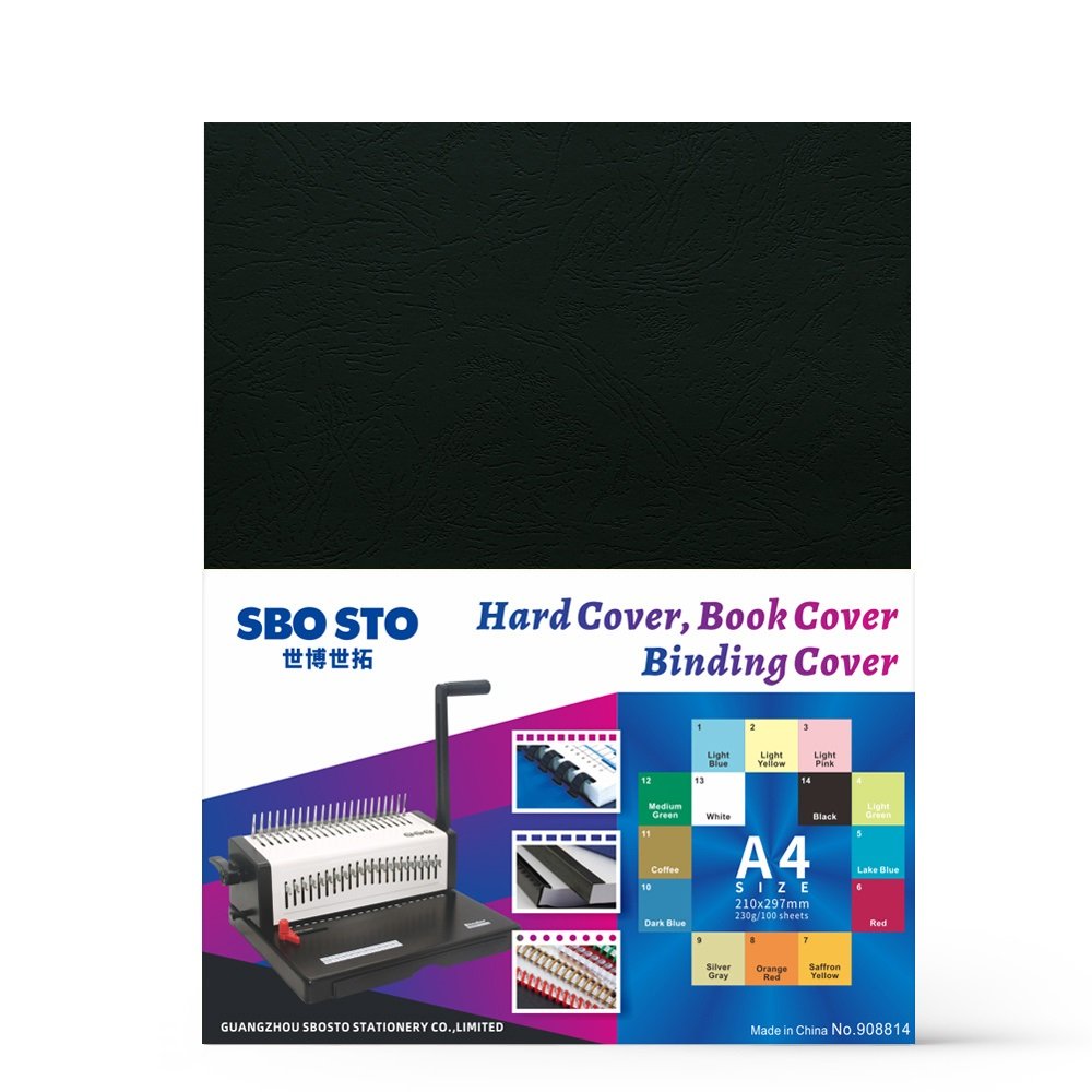 Black Book Binding Cover A4 Embossed Paper Cover