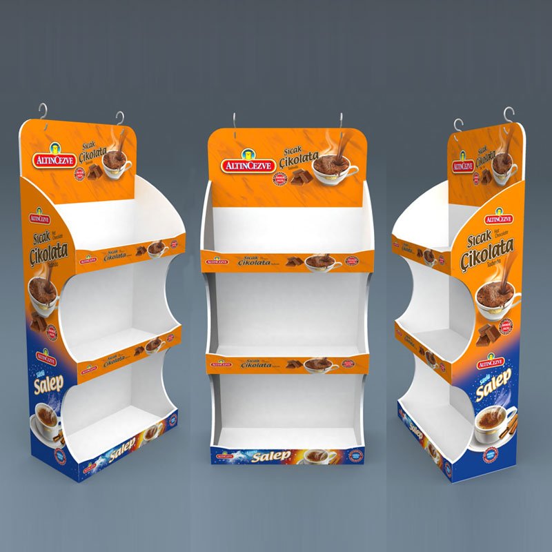Economical Customized Size Supermarket PVC Foam Board Rack Customized Pvc Displays Stand 3 Tiers