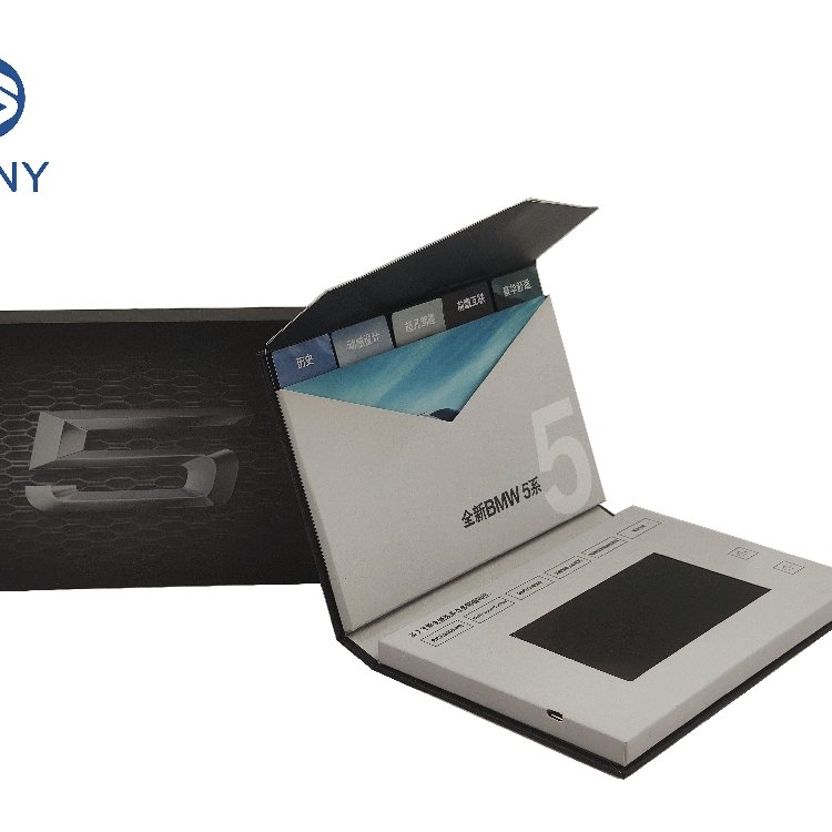 Printing paper lcd video gift motion book player 4.3 inch lcd screen video brochure for christmas gift wedding birthday