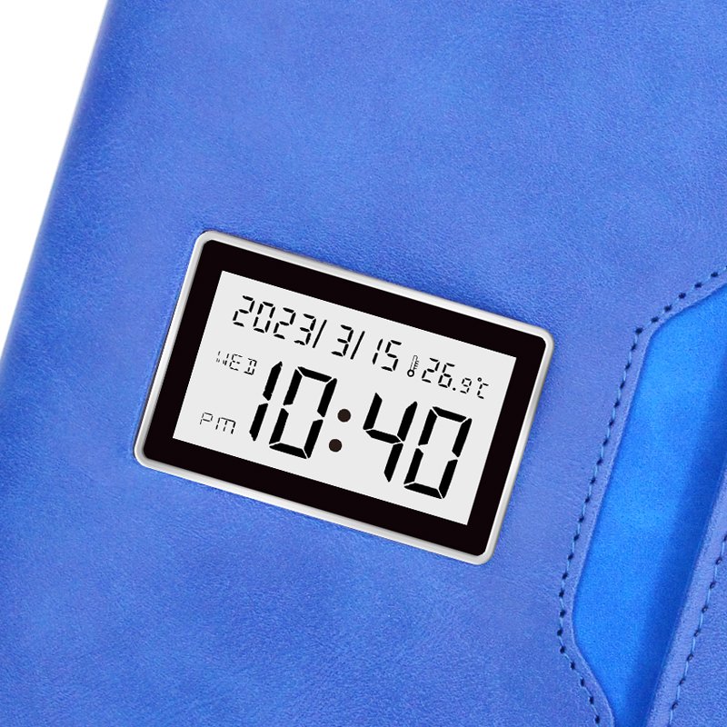 Smart Notebook Agenda with Power Bank Time Display A5 Tri Fold Notebook Promotion Leather Cover Notebook Note Book Leather Lork
