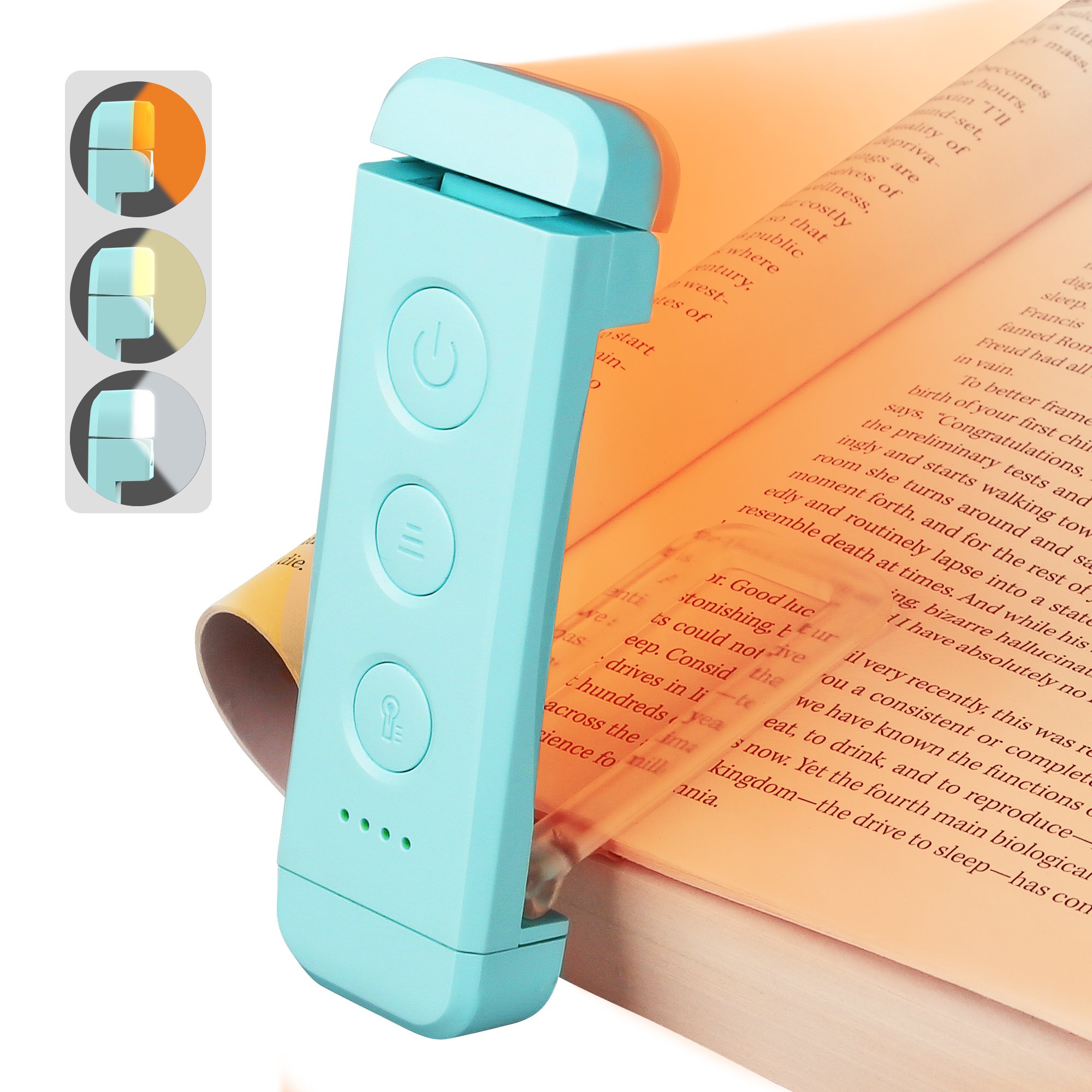 Folding Mini LED Book Reading Light USB Rechargeable Clip On Bookmark Light Dimmable for Reading
