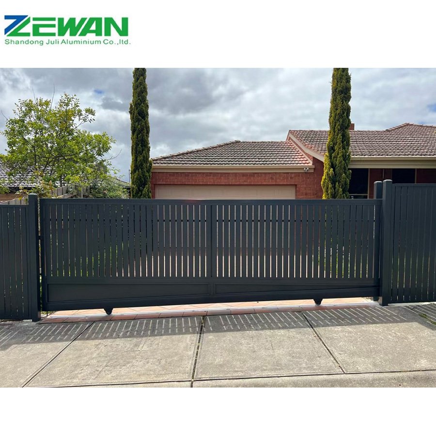 High Quality Aluminium Sliding Gate Design Decorative Metal Door Aluminum Privacy Salt Home Gates