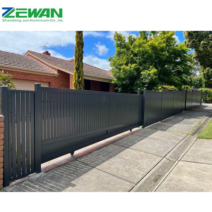 High Quality Aluminium Sliding Gate Design Decorative Metal Door Aluminum Privacy Salt Home Gates