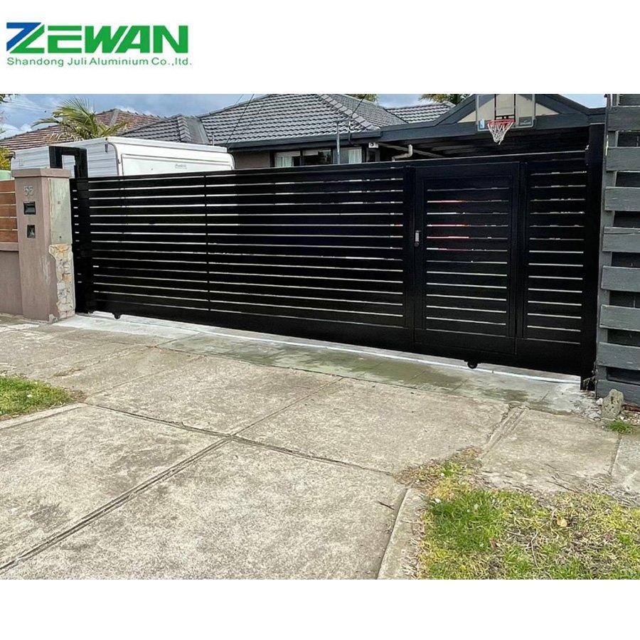 High Quality Aluminium Sliding Gate Design Decorative Metal Door Aluminum Privacy Salt Home Gates