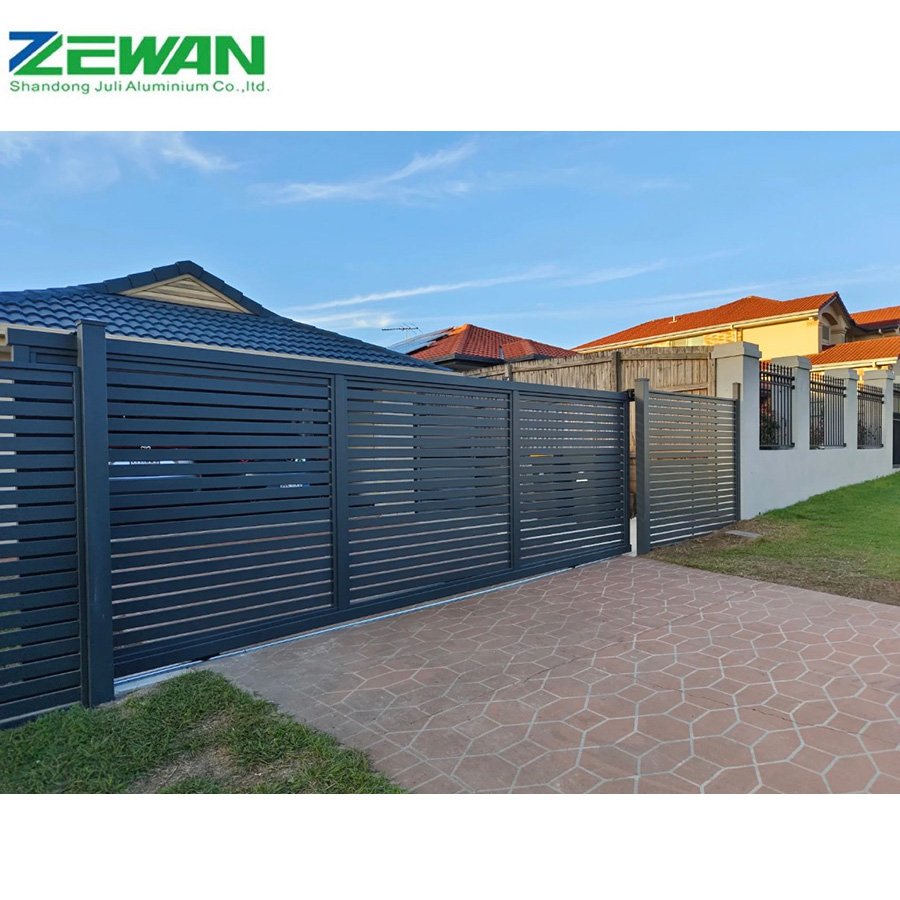 High Quality Aluminium Sliding Gate Design Decorative Metal Door Aluminum Privacy Salt Home Gates