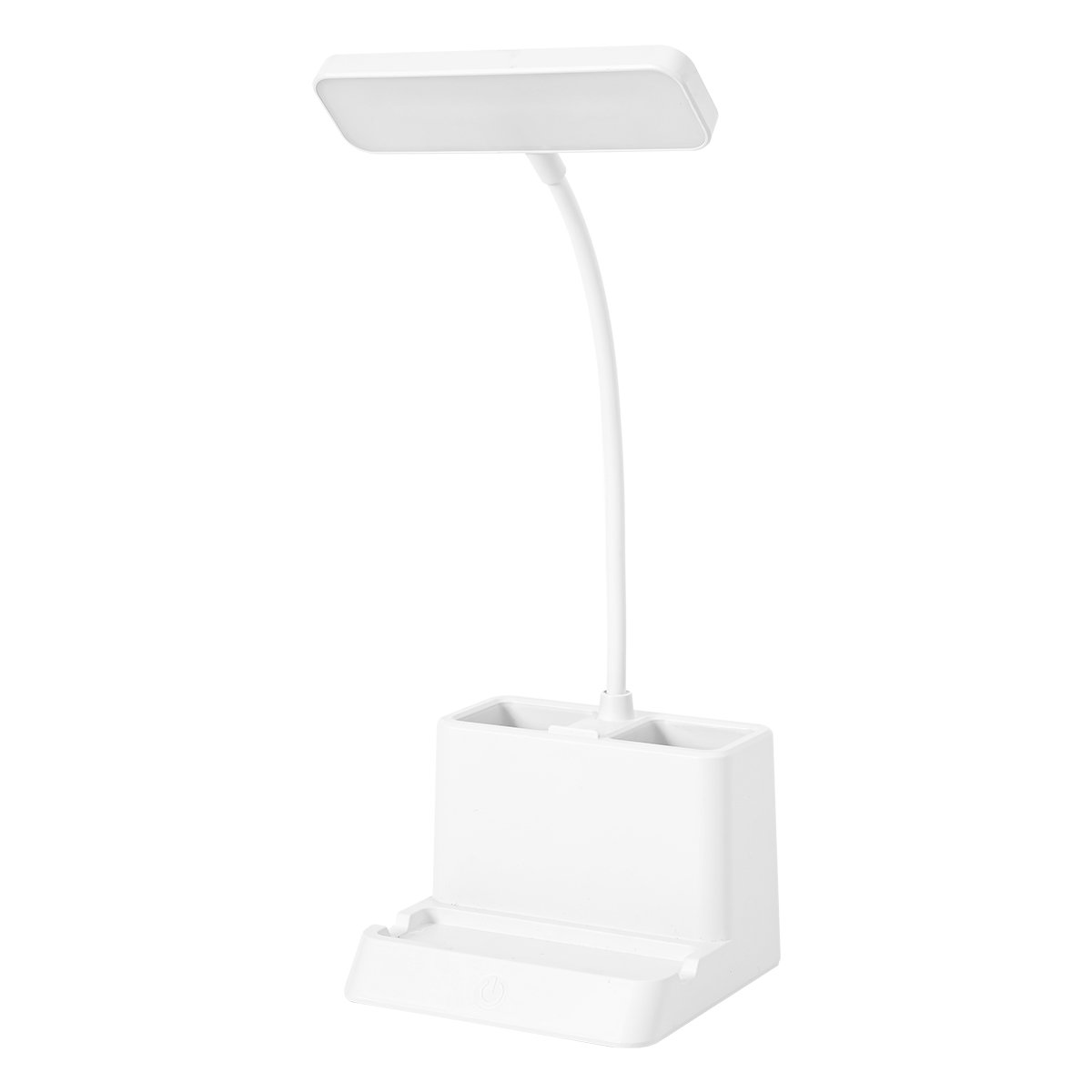LED Rechargeable Desk Lamps Touch Table Lights with Pen Container Case with Phone Holder Flexible Neck Reading Book Light