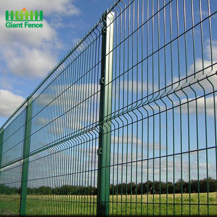 Customized Home Outdoor Decorative 3D Curved Welded Wire Mesh Garden Fence Easily Assembled Highway Fence Panel Pvc Fence