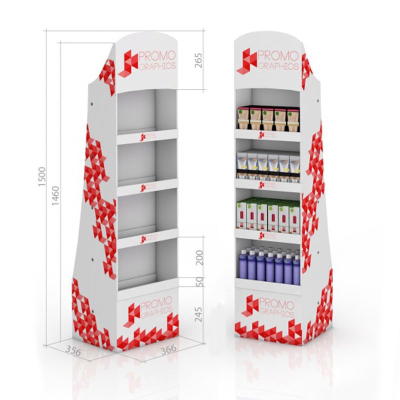 Customized PVC Foam Board Display Stand Commercial Beverage Snacks Promotion Display Stand for Supermarket