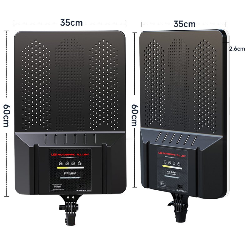 24inch Big Size Soft Panel Video Light Studio Photography Lighting Kit Led Fill Light 120W LED Panel Lamp for Video Livestream