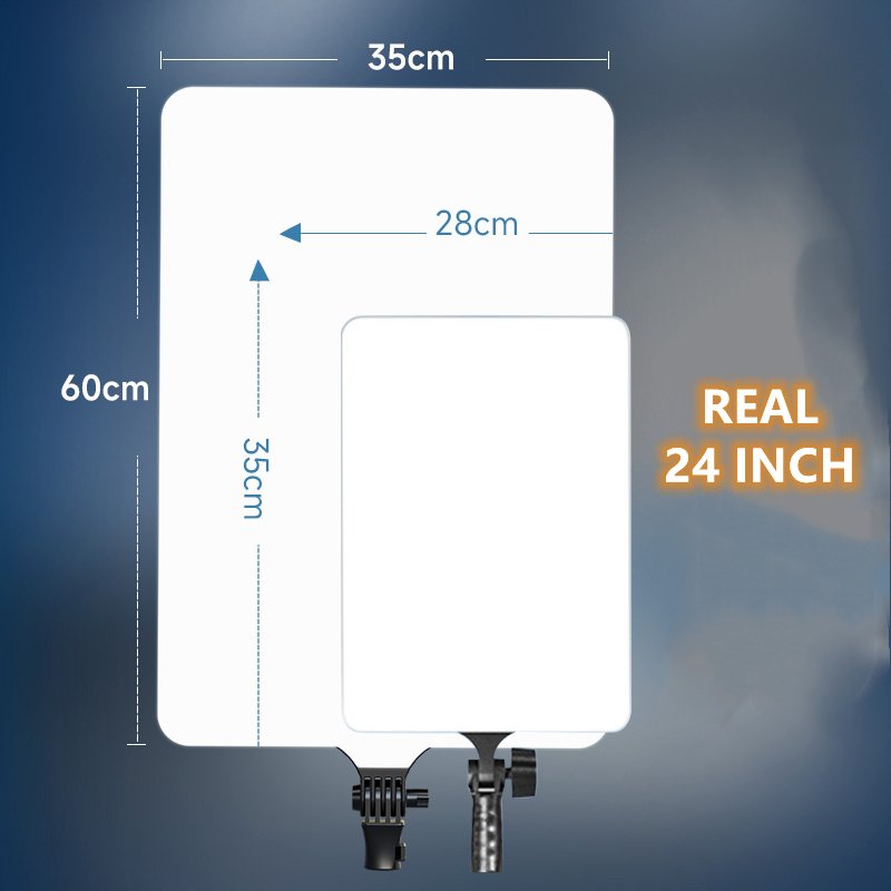 24inch Big Size Soft Panel Video Light Studio Photography Lighting Kit Led Fill Light 120W LED Panel Lamp for Video Livestream