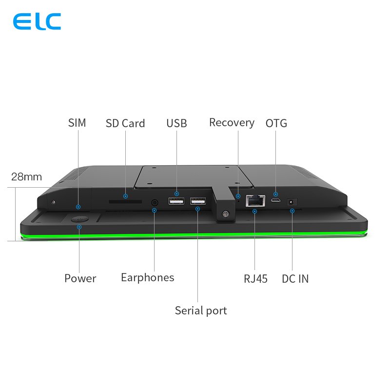 WA1056T 10.1 inch Wall mounted touch screen LED Light Bar android 11 OS all in one poe tablet pc for meeting room