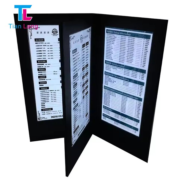 High quality LED display price list menu 2 panel 2 light view LED illuminated menu