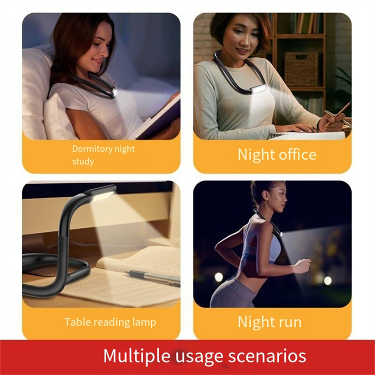 Dry battery powered bendable arm LED work light 2 brightness levels camping LED neck reading light