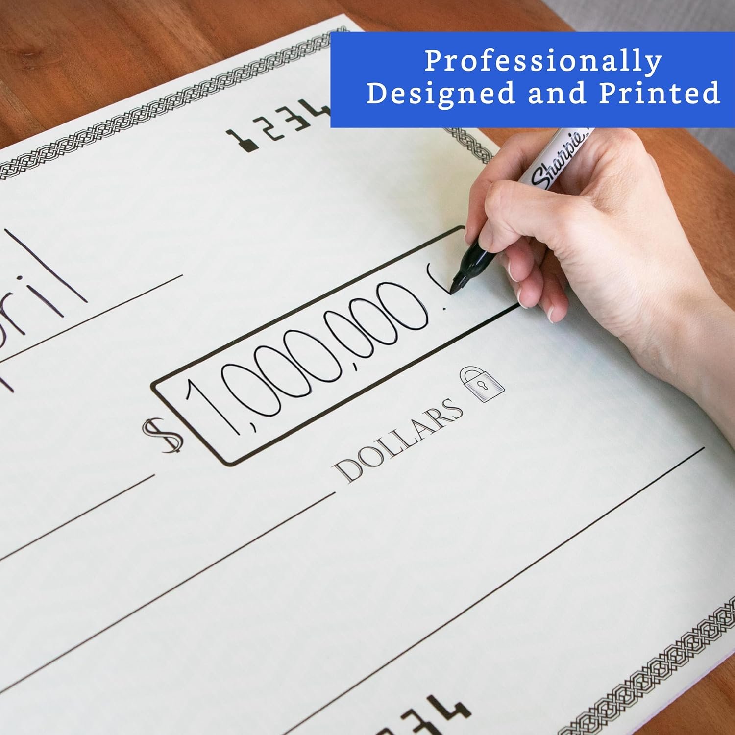Big Check for Presentation - Oversized Check Award - Giant Blank Check