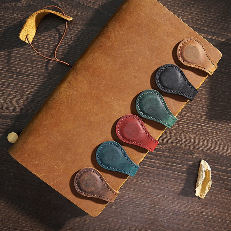 Stock Magnetic Page Markers Page Clip Delicate Book Marker Clip Handmade Leather Bookmarks Kit Blanks for Book Lovers