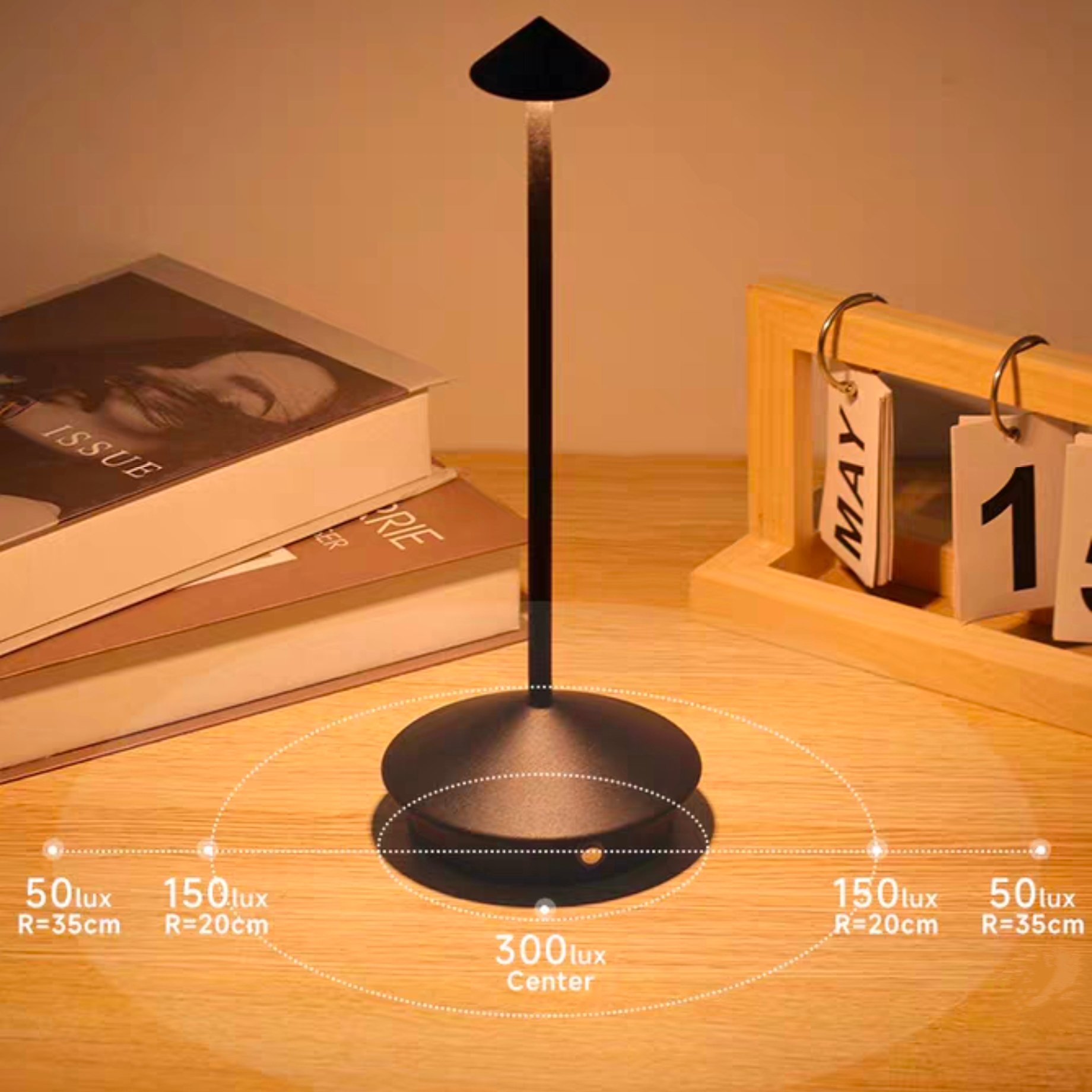 European simple rechargeable dimmable mobile children's study room mushroom small table lamp night light Led stand light