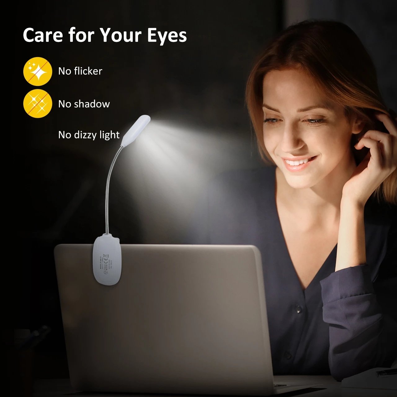 Rechargeable LED Desk Lamp 9 Lighting Modes 360 Flexible Night Light for Bedroom Reading Working Travelling