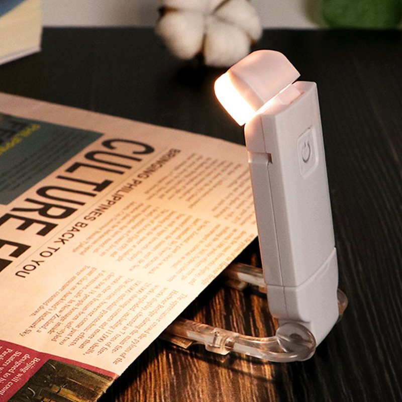 Hot Sale Portable Bookmark Clip on Book Light Clip on USB Rechargeable Eye Protection Foldable Book Light