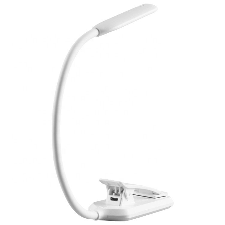 Hot Selling Dimmable USB Book Folding Led Reading Light DC 12V White Lithium Phone Clip Rechargeable Led Light 60 Flexible 30000