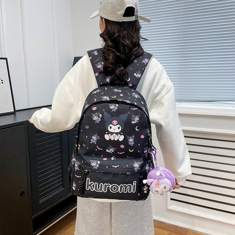 New Sanrios School Bag Children College Students Melodys Cartoon Cute Large Capacity Lightweight Backpack
