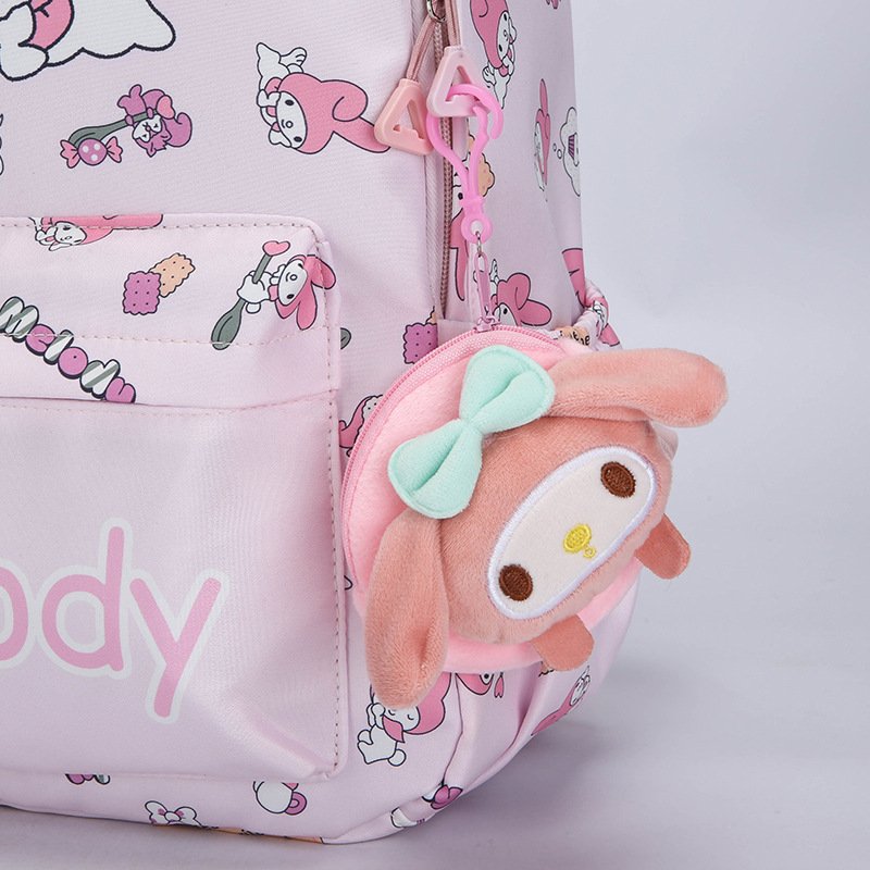 New Sanrios School Bag Children College Students Melodys Cartoon Cute Large Capacity Lightweight Backpack