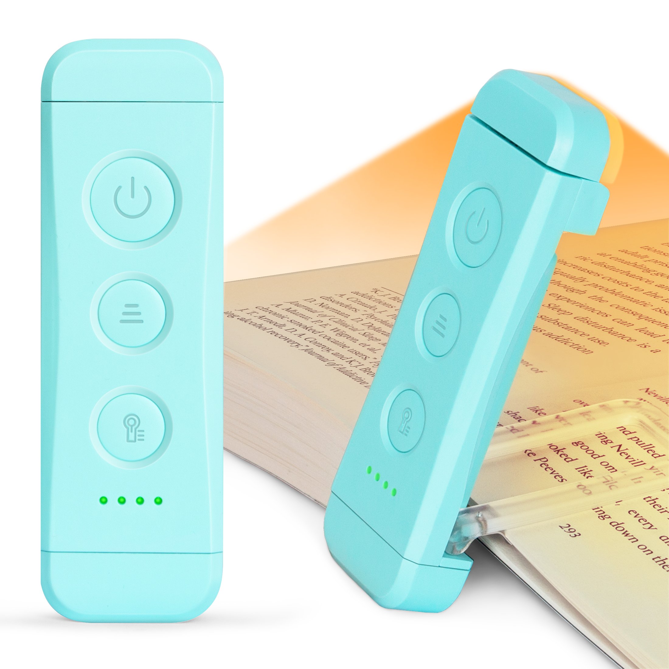 Mini portable eye care amber book reading light long lasting rechargeable led mini reading clip on book light bookmark