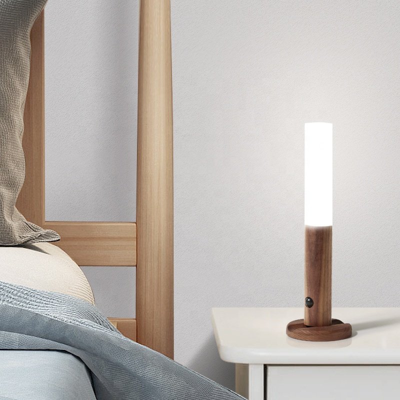 Wooden Magnetic Led Induction Wall Lamp Night Lights Corridor Wall Light Under Cabinet Book Light Smart Sensor Charging Lamps