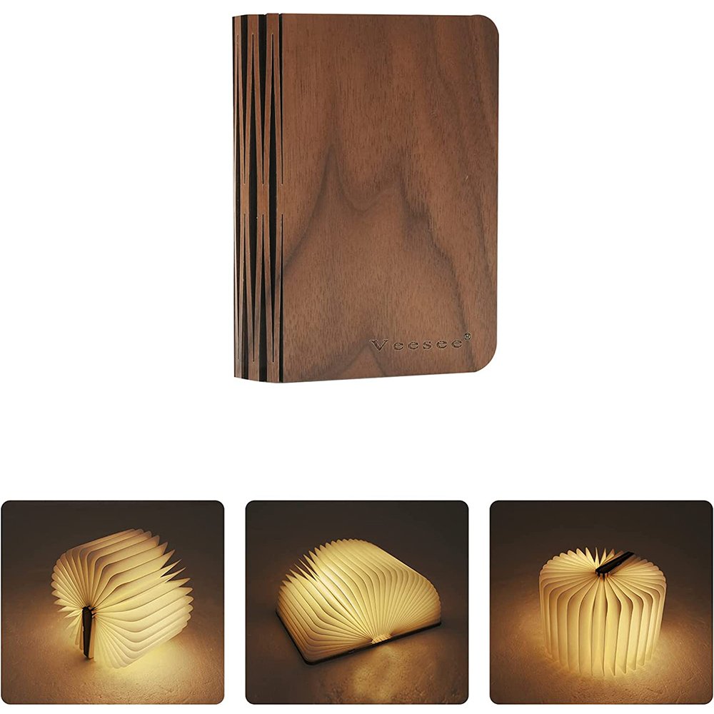 2022 Novelty product Led book lamp USB Rechargeable lamp Various Creative Shapes Wood book lamp