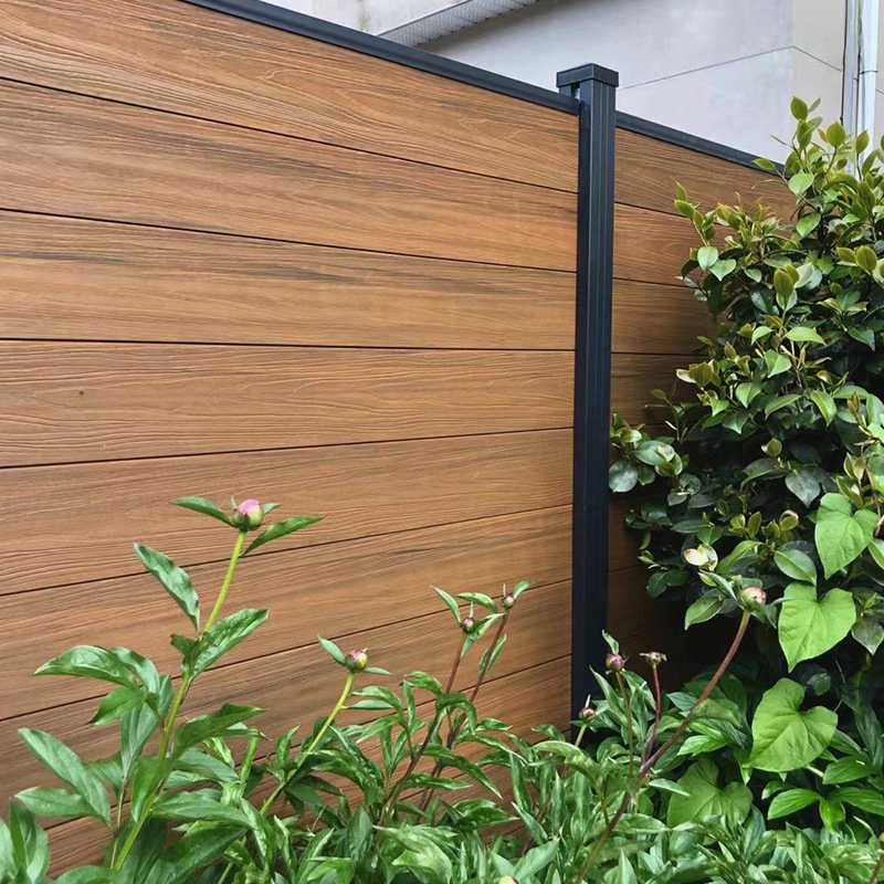 Environmentally friendly UV resistant wooden fence panels modern style outdoor privacy garden fence