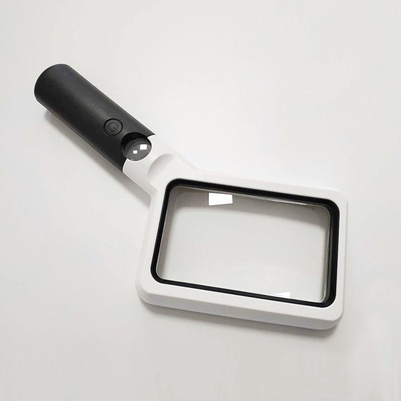 Magnifying Glass with Light, Page 2X /20X Handheld Rectangular Magnifier with COB Lights for Reading Books
