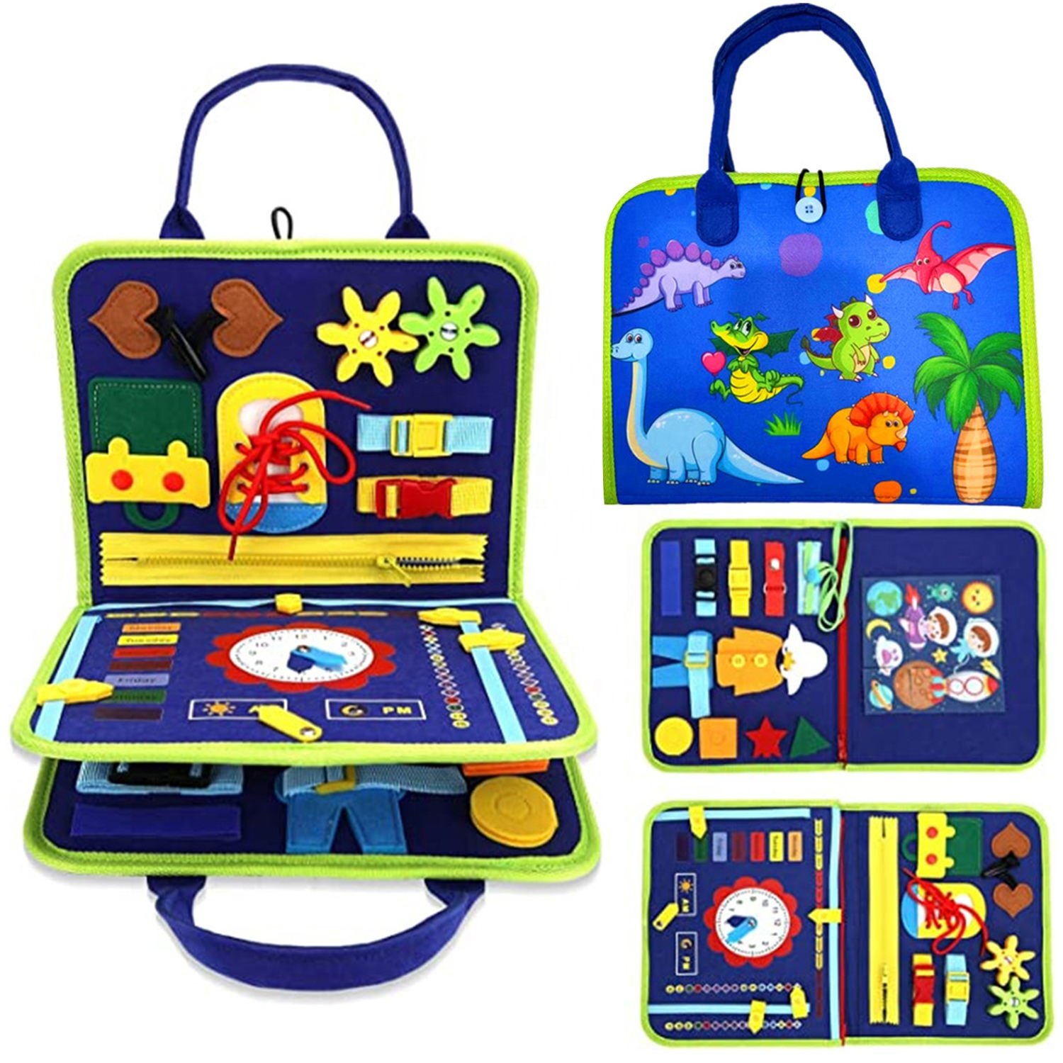 Toddler Busy Board Montessori Toys Training Addition And Substraction Bright Colors Felt Busy Book For Kids Education Training