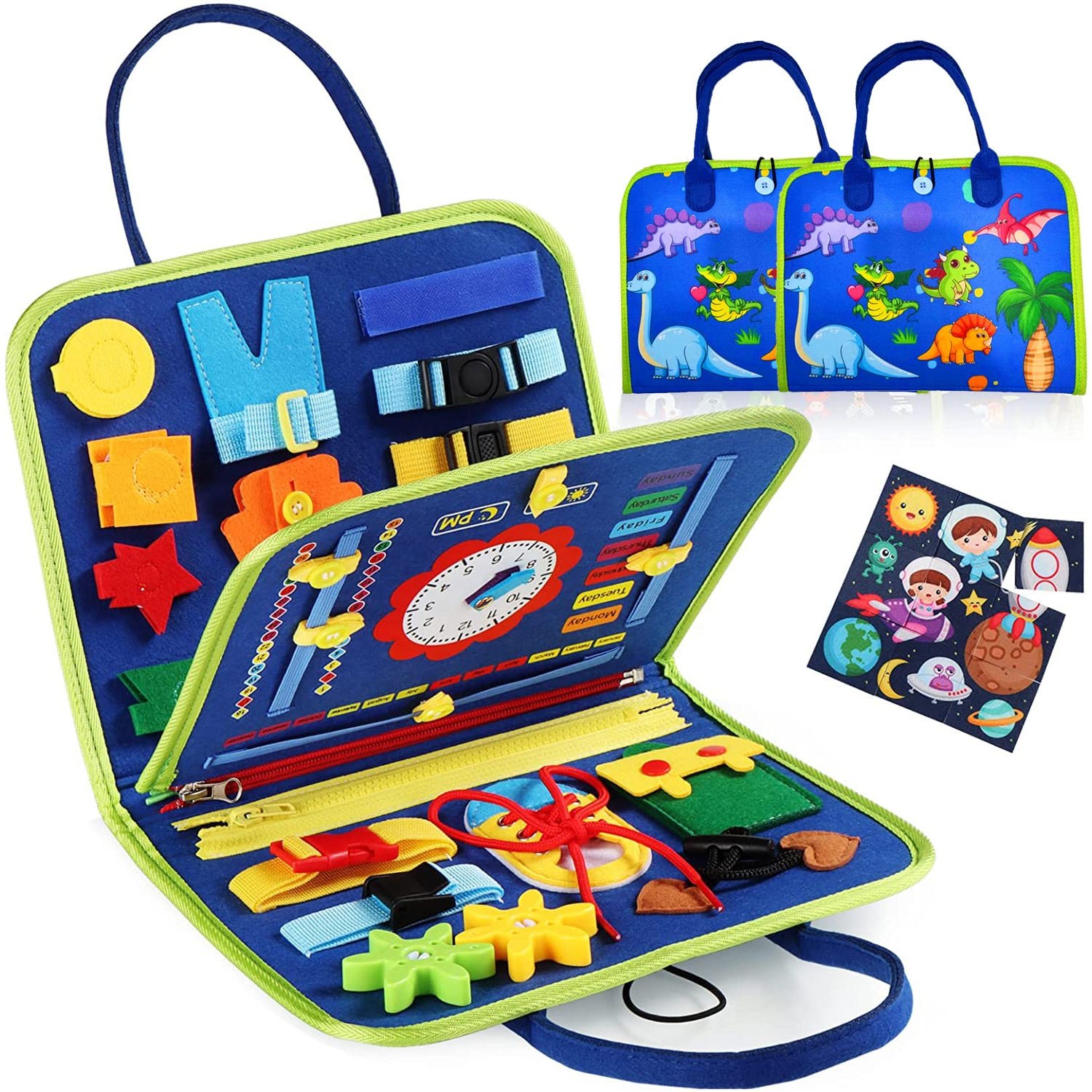 Toddler Busy Board Montessori Toys Training Addition And Substraction Bright Colors Felt Busy Book For Kids Education Training