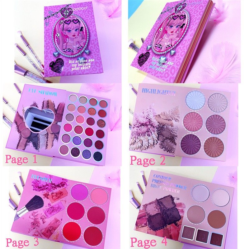IGOODCO Brand 24-color eyeshadow + 6-color highlighter + 6-color blush + 7-color concealer book-style makeup palette