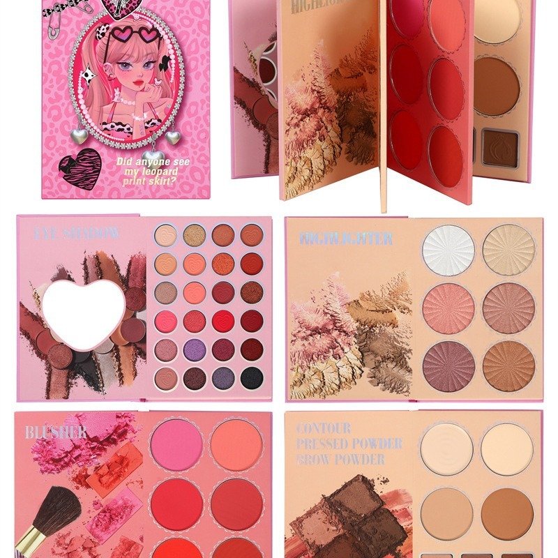 IGOODCO Brand 24-color eyeshadow + 6-color highlighter + 6-color blush + 7-color concealer book-style makeup palette