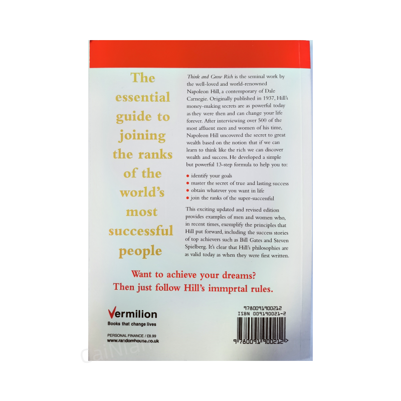 High quality Factory wholesale perfect binding soft cover think and grow rich embossing book printing