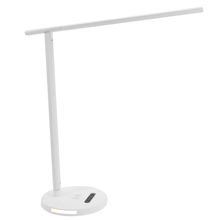 multifunctional led desk light with 15W fast wireless phone charge bedside reading lamp touch dimmable study book stand lamp