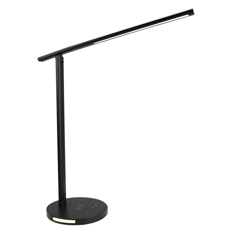 multifunctional led desk light with 15W fast wireless phone charge bedside reading lamp touch dimmable study book stand lamp