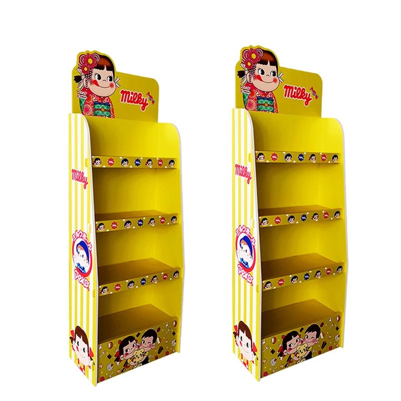 Promotion Customized Countertop PVC Cardboard Box Snack Food Bottle Display Stand