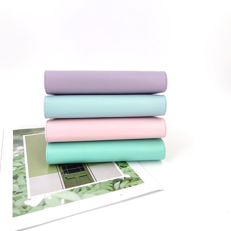 A5 A6 PU Leather 6 Ring Binder Notebook Macaroon Color Diy Journal Agenda Planner Loose Leaf Cover Magnetic Buckle Closure