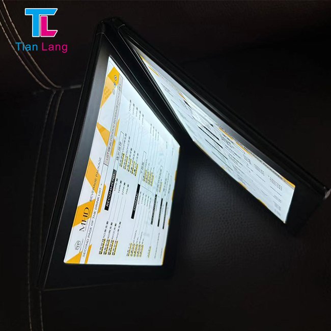 tianlang A4 single page LED illuminated menu for premium restaurants high quality illuminated display menu