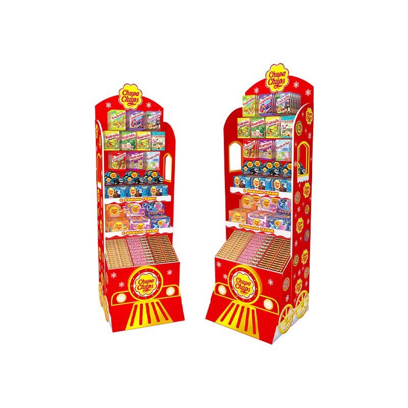 Custom Retail Pop PVC Cardboard Display Stand Store Chocolate Candy Food Cardboard Pallet Display Stand in Store or Supermarket