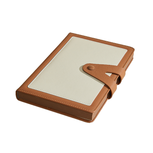 Cowhide Leather Notebook with Art Paper Retro Style Study Exercise Book for Office Use and Home Decorating
