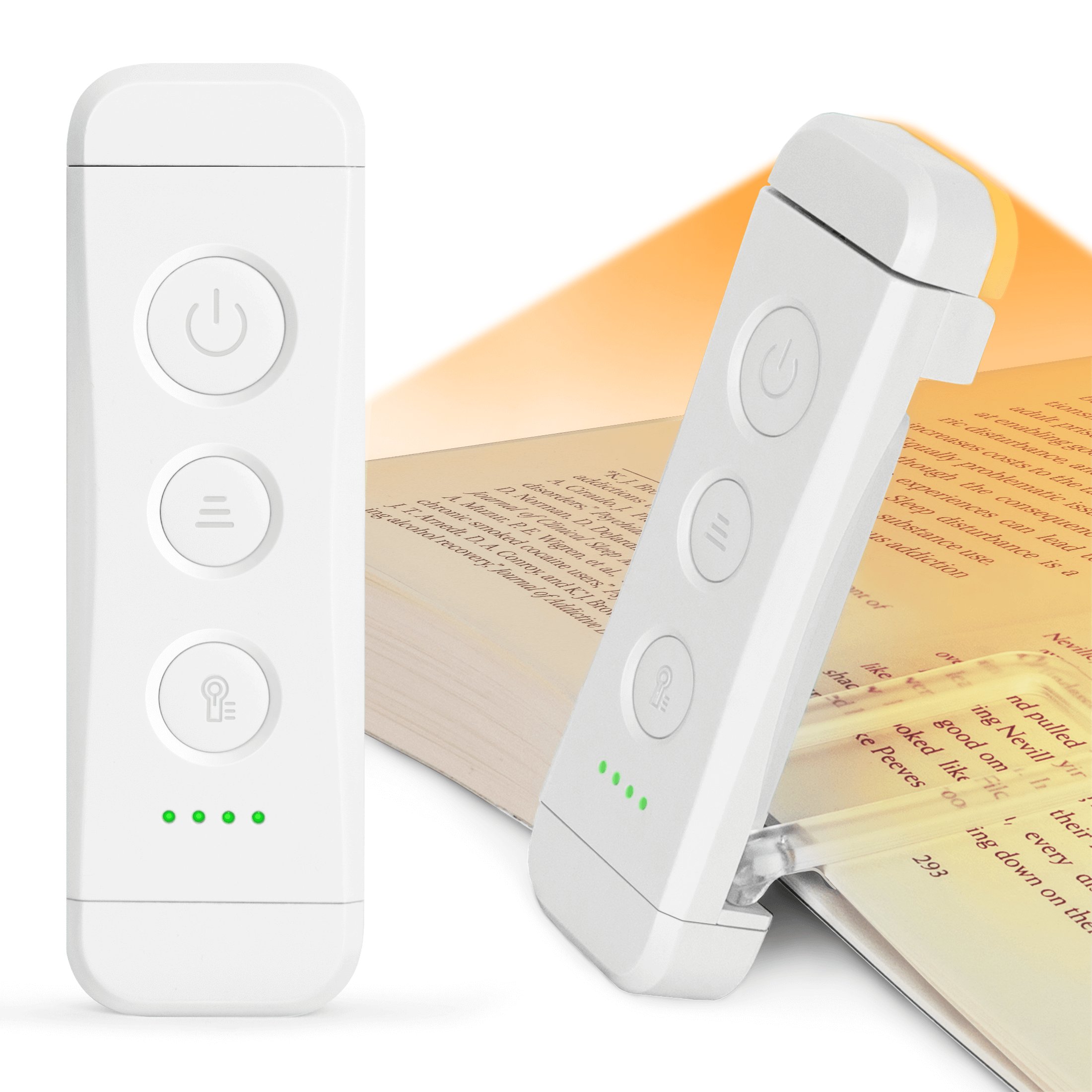 Portable Bookmark Reading Light Led Clip Daylight/Warm/Amber Adjustable Mini Clip On Usb Rechargeable Book Light