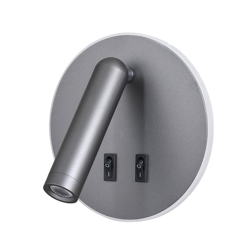 LED Wall Light 330 Degree Rotation Adjustable Wall Sconce Lamps for Hotel Bedroom Bedside Study Read Lighting with Switch