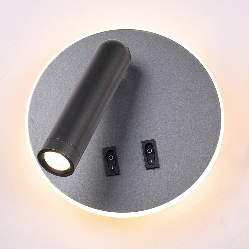 LED Wall Light 330 Degree Rotation Adjustable Wall Sconce Lamps for Hotel Bedroom Bedside Study Read Lighting with Switch