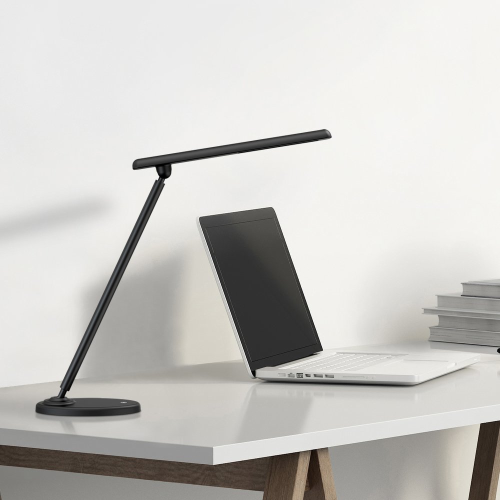 High quality led bedside desk lamp with 15w wireless charger wireless usb charging port