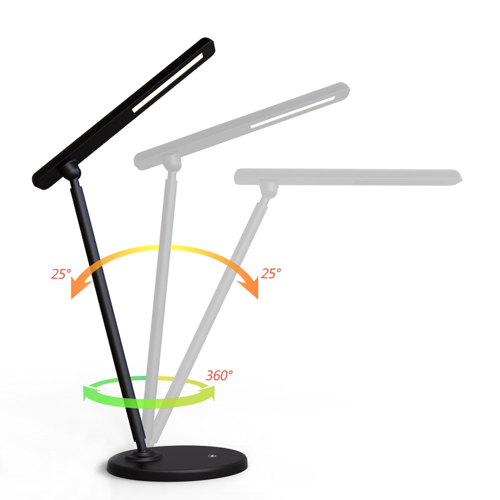 High quality led bedside desk lamp with 15w wireless charger wireless usb charging port