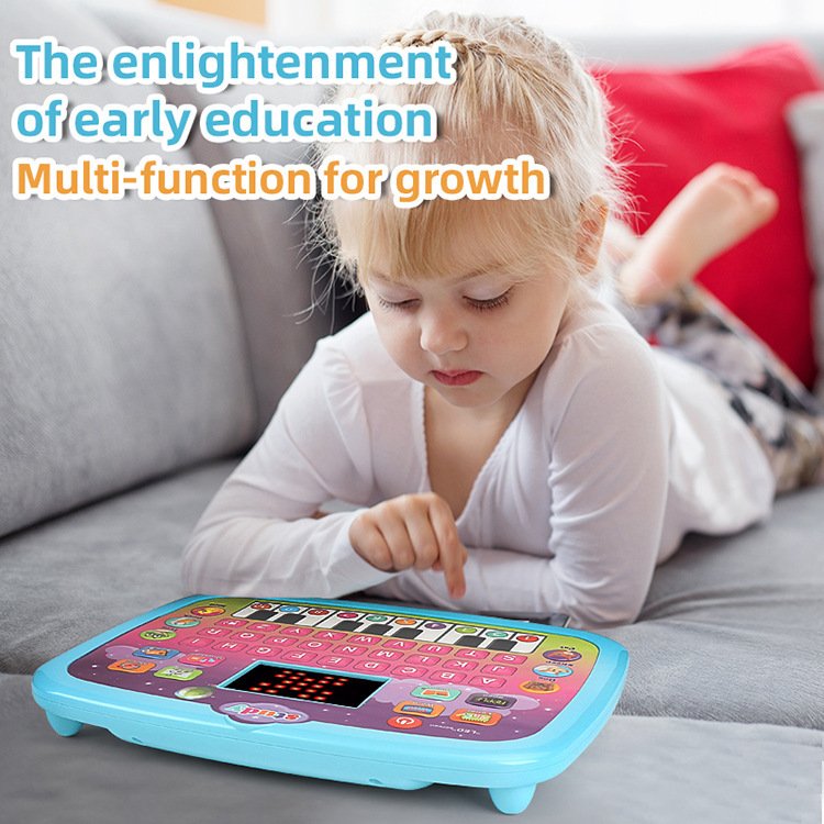 AiJH Learning Tablet English LED Screen Education Toys Multi-Functional Story Learning Machine Children Toys